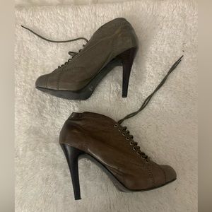 Nine West lace-up booties with heel